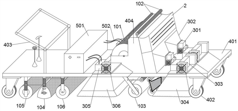 Three-microwave multi-wheel cooperative coiled material paving vehicle and paving method thereof