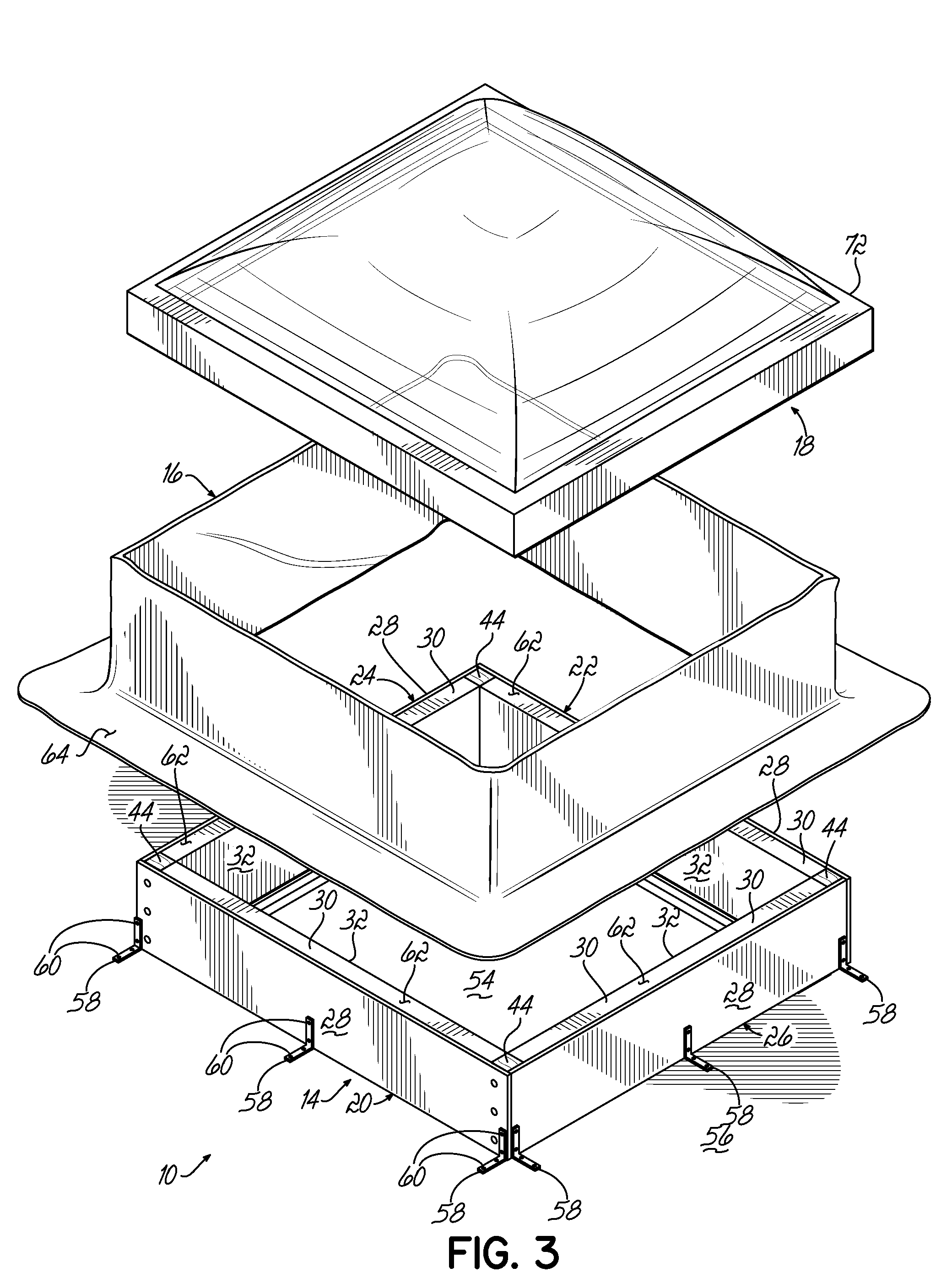 Skylight with curb design