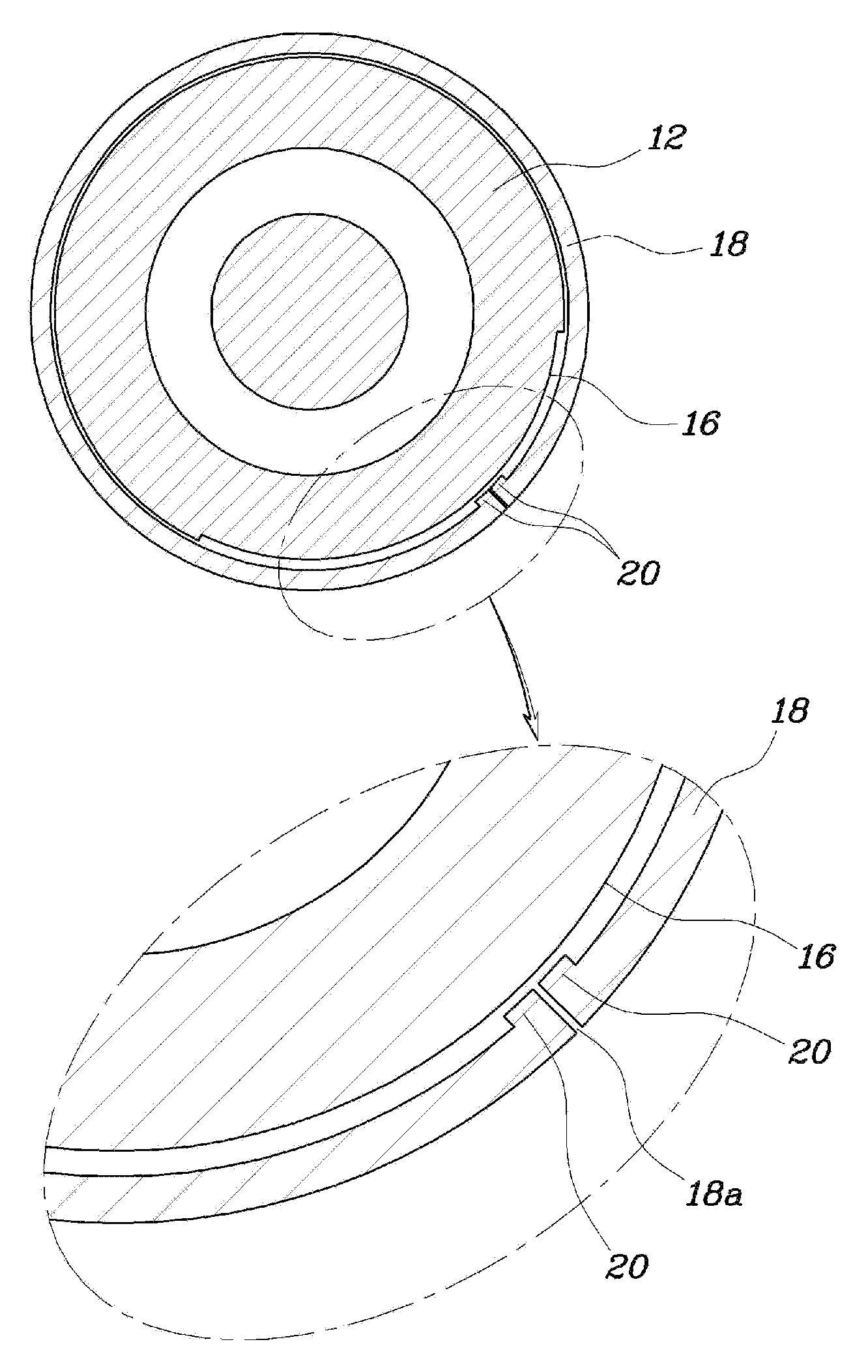 Structure for mounting piston ring