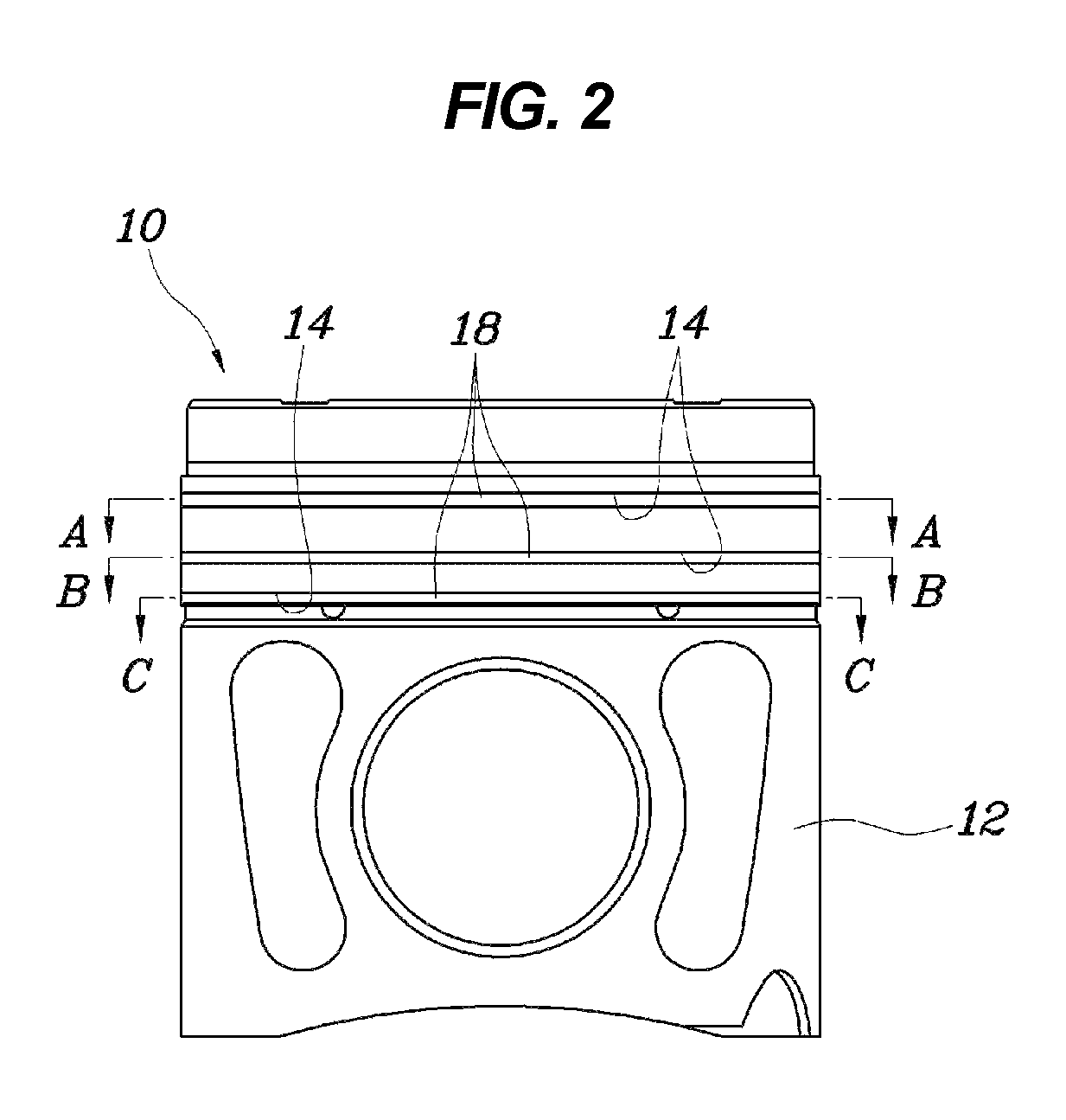 Structure for mounting piston ring