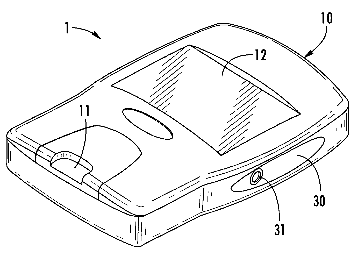 Blood glucose meter/modem interface arrangement