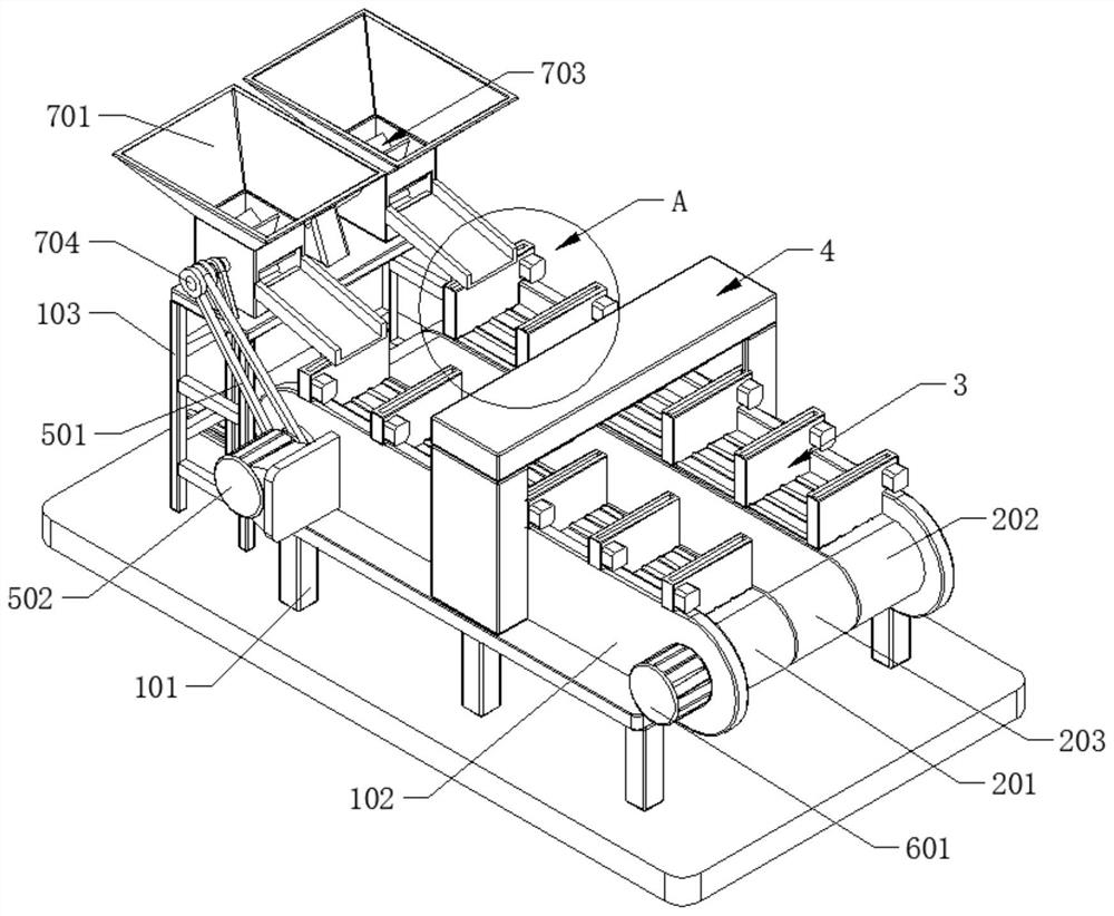 Conveying device for food detection