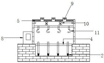 Telescopic paint room heating device