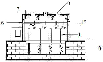 Telescopic paint room heating device