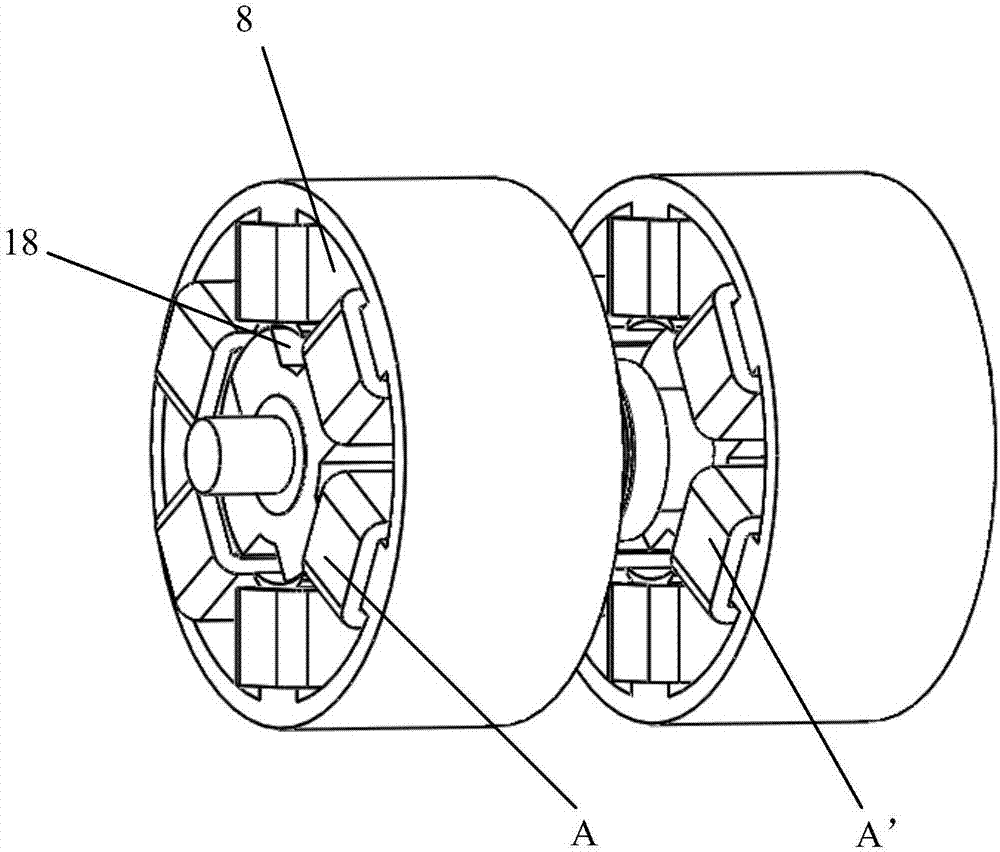 Axial permanent magnet assisted radial reluctance high-speed motor with hybrid cooling structure