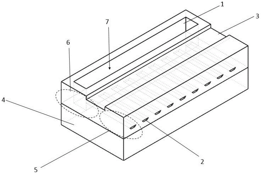 Built-in nanometer channel cooling quantum cascade semiconductor laser and preparation method thereof