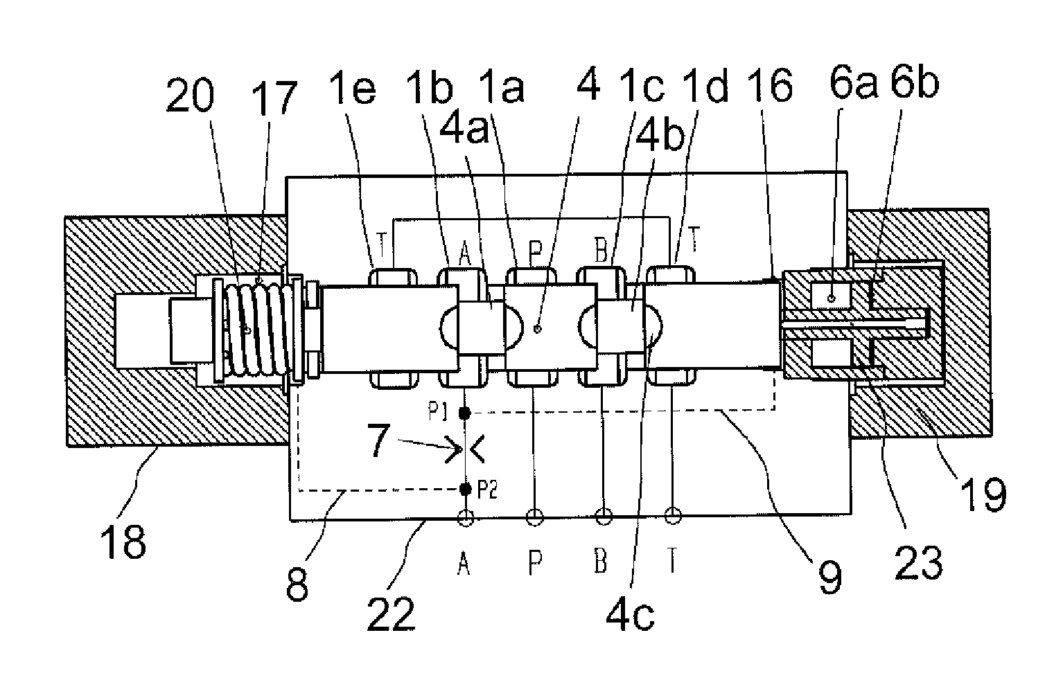 Directional valve equipped with pressure compensation