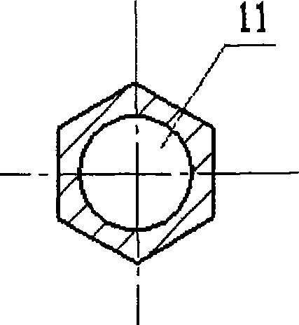 Bush bulging shell type self-drilling hollow anchor rod