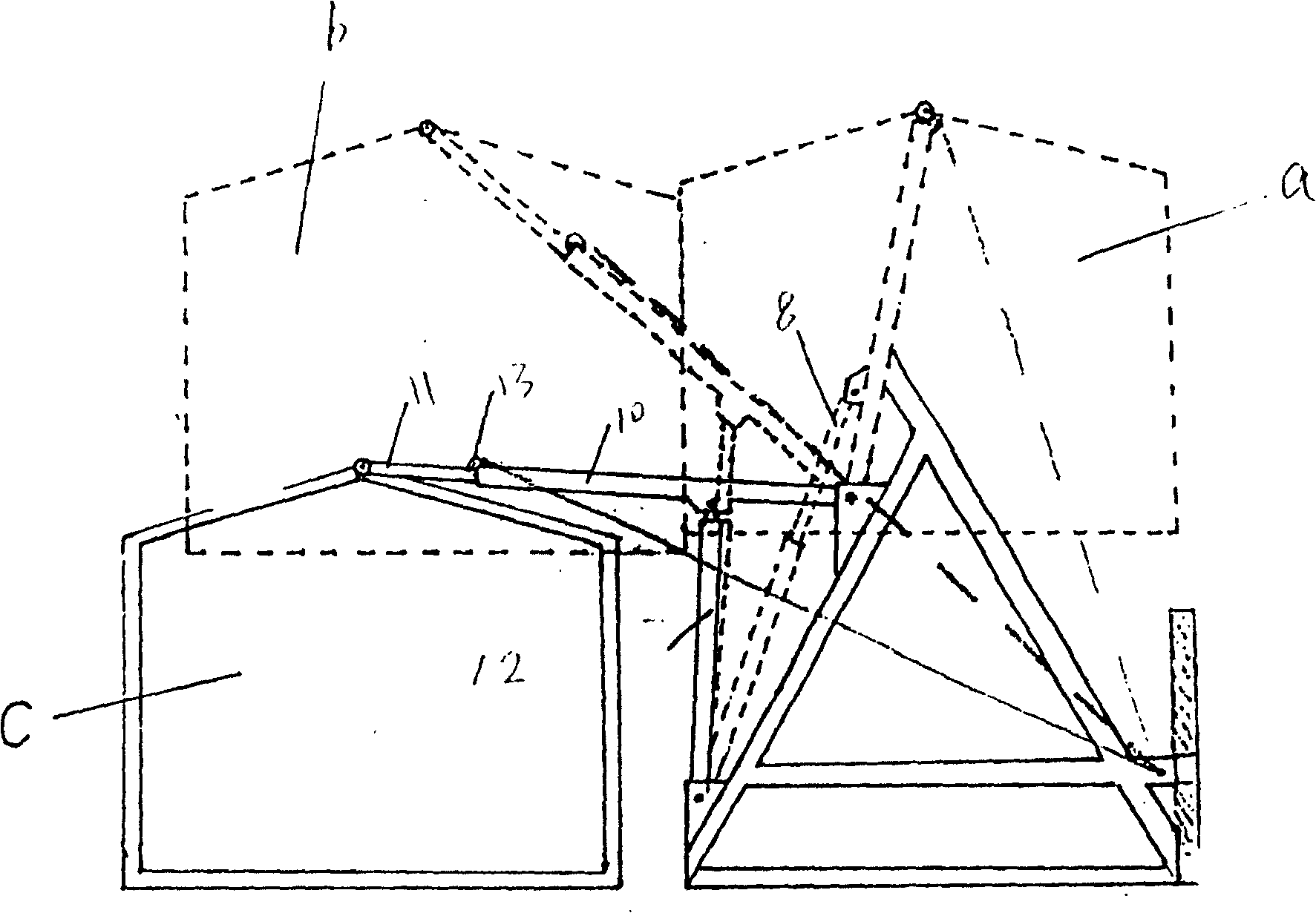 Transverse entering mode double layer parking facility