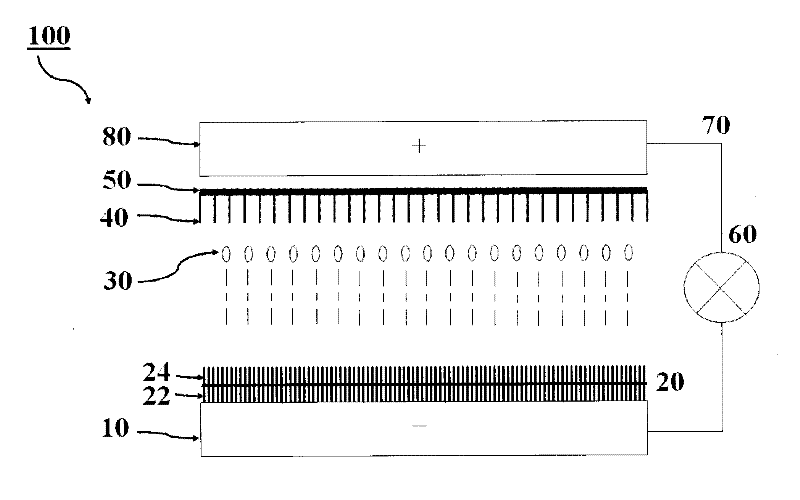 Photo-electrochemical cell with needle electrode and manufacturing method thereof