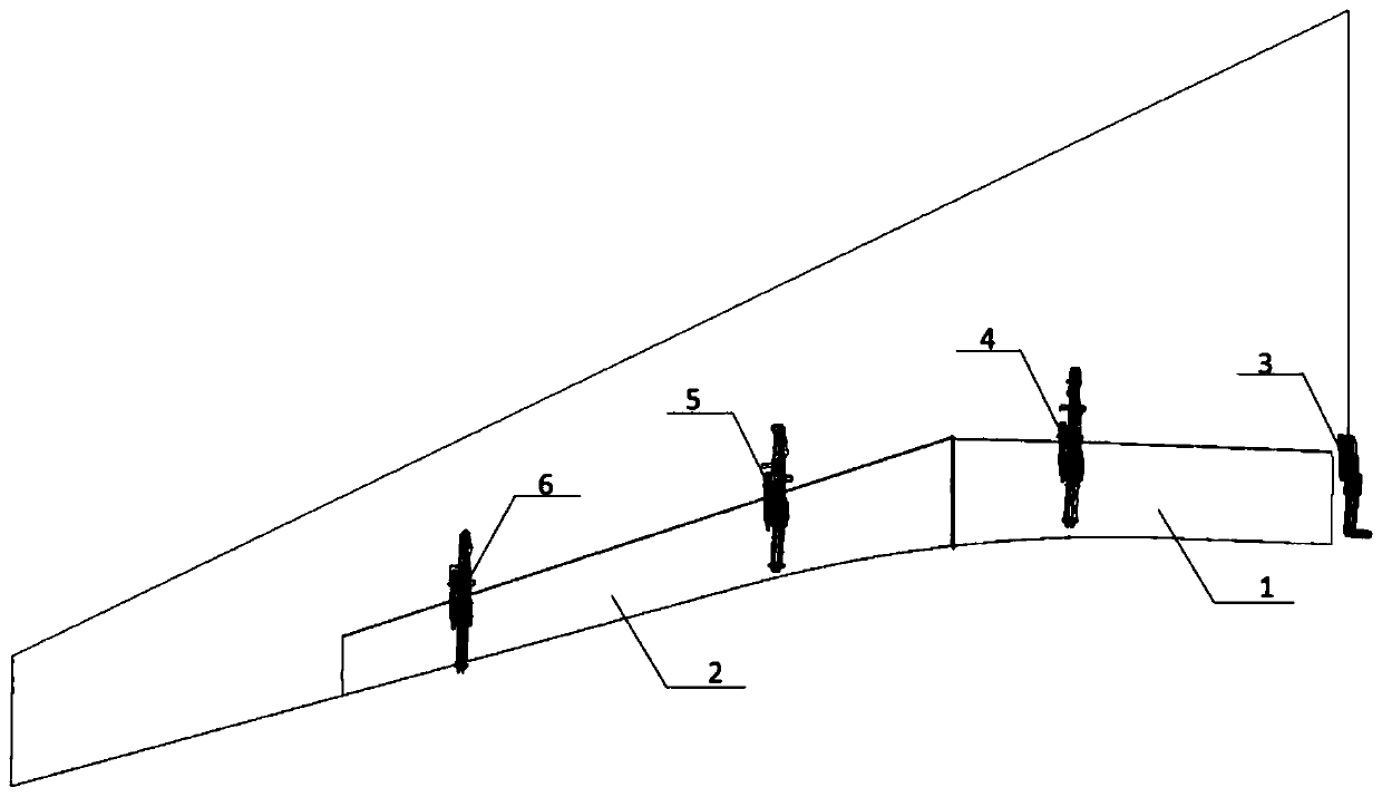 Motion mechanism, measurement system and method for wing flap load trial flight verification