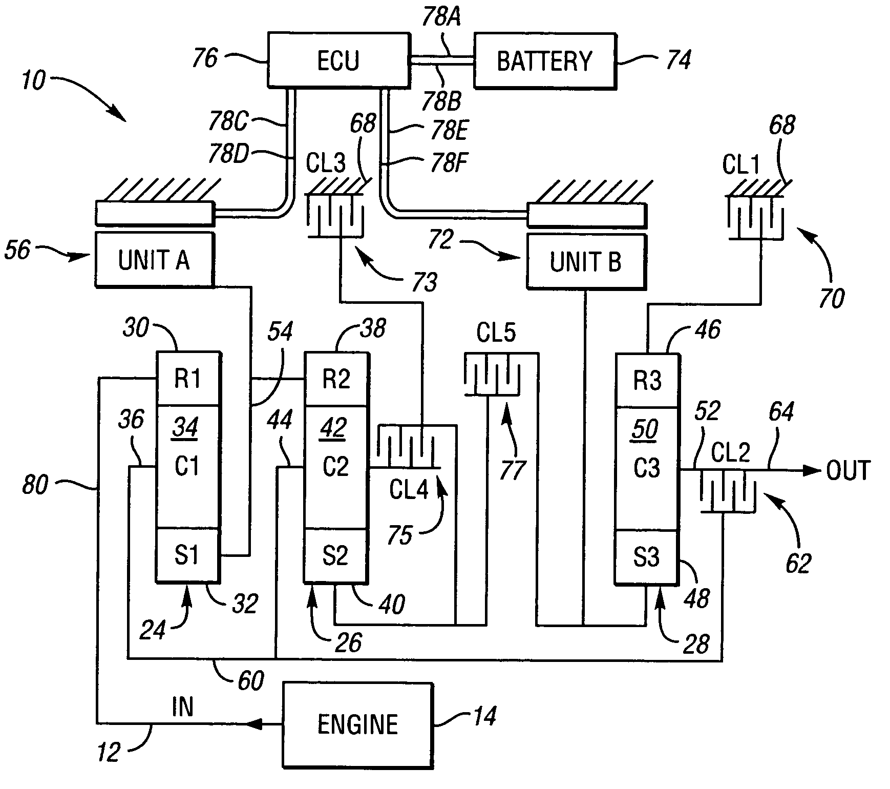 Electric variable transmission with de-coupled engine charging in reverse