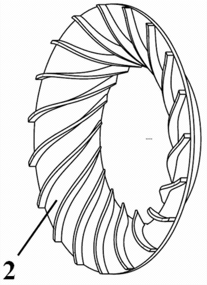 Large-scale centrifugal compressor impeller and machining forming method thereof