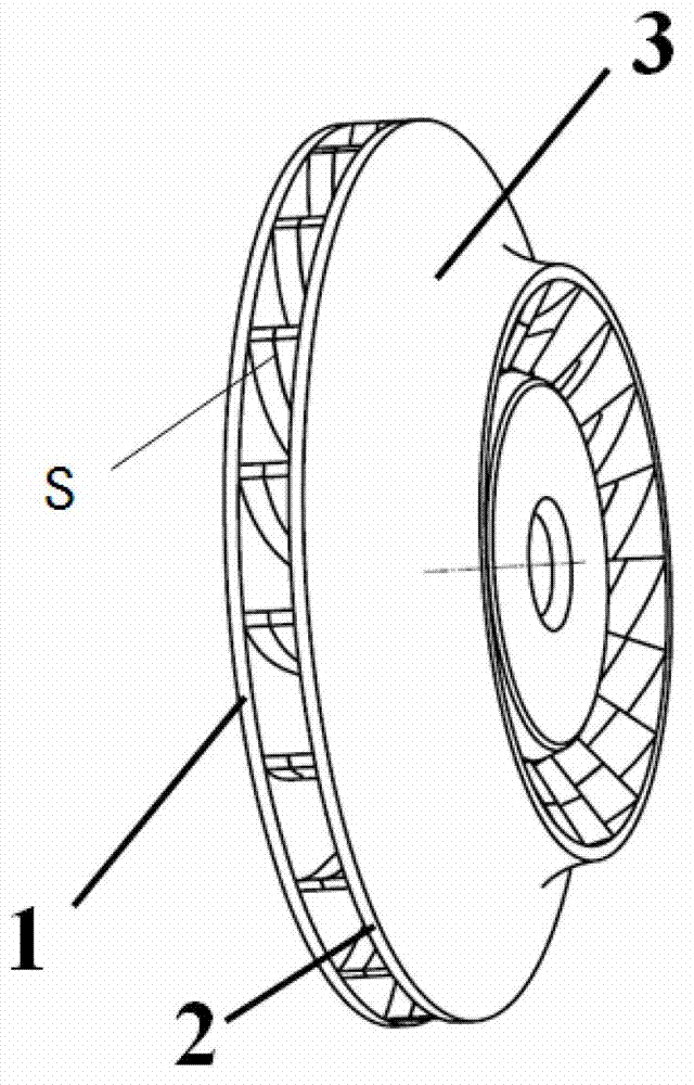 Large-scale centrifugal compressor impeller and machining forming method thereof