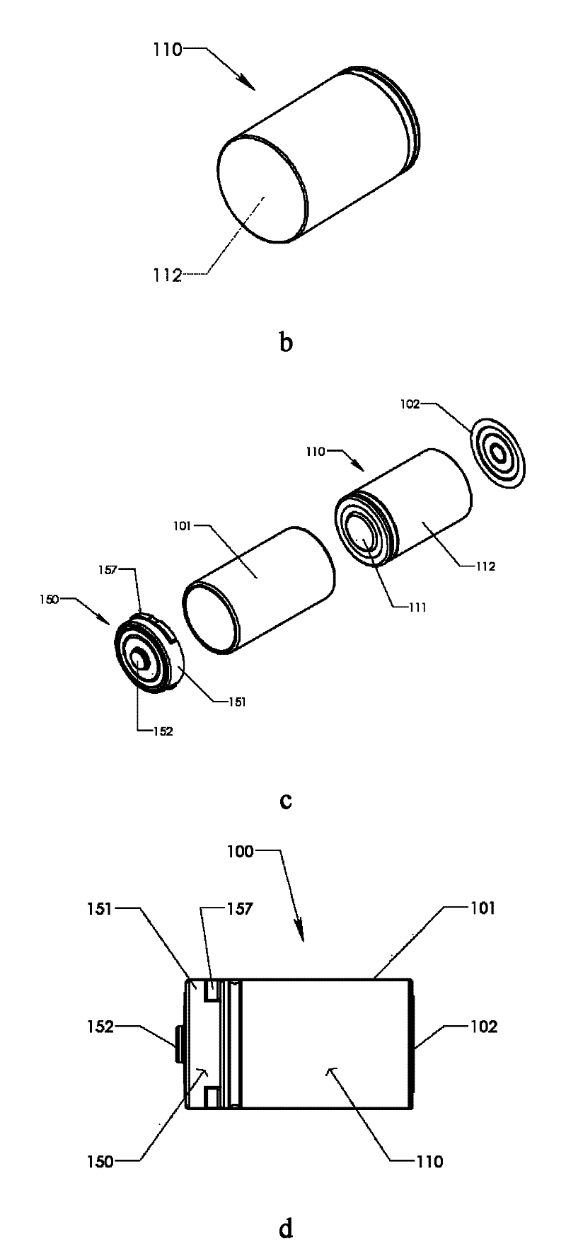 Rechargeable battery composed of lithium ion battery and control method