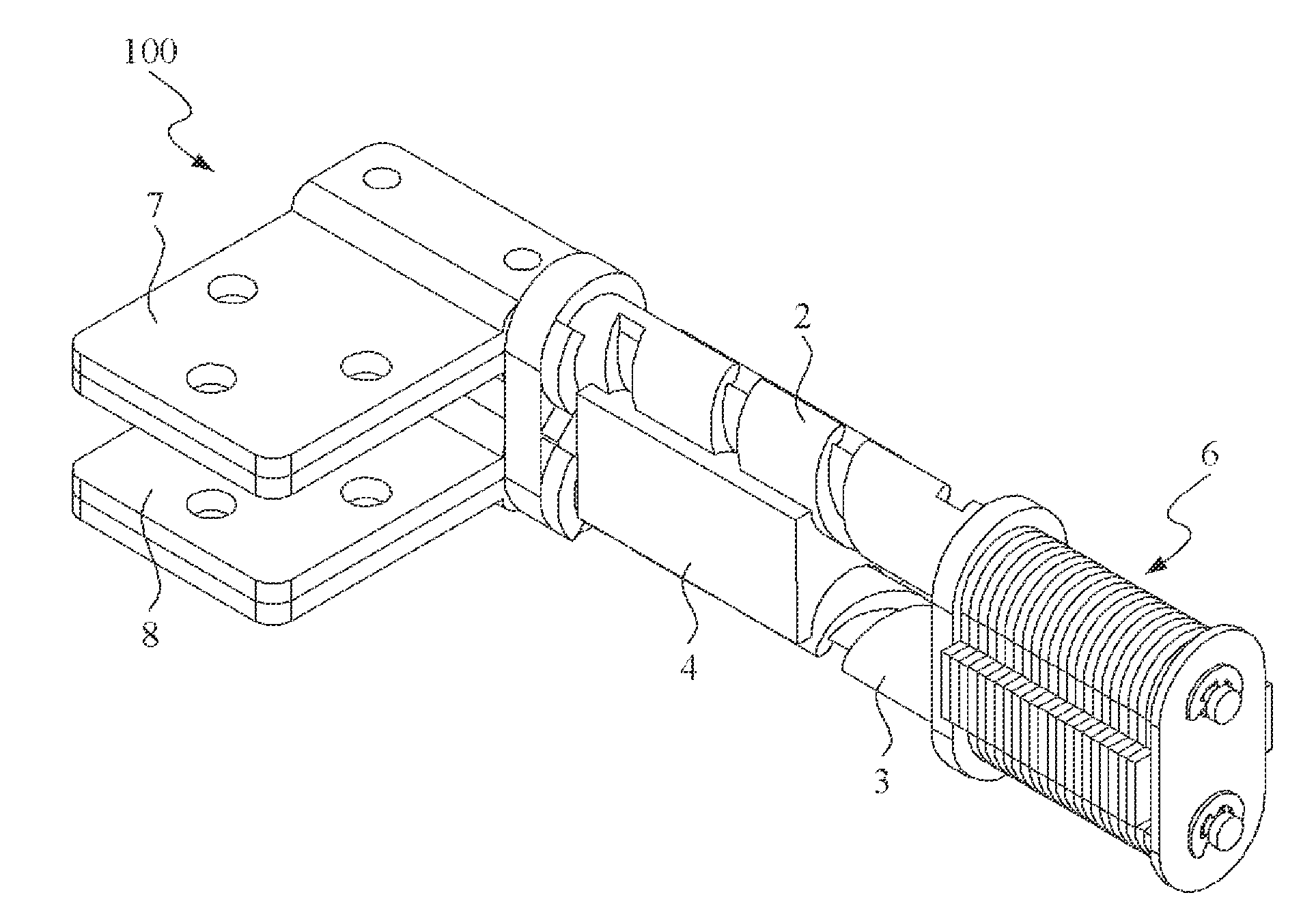 Hinge unit with simultaneous rotatable axles