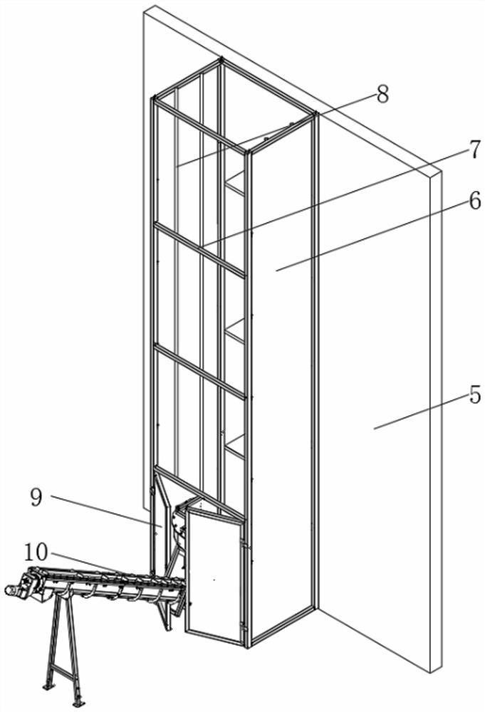 Multi-layer integrated garbage discharging structure for building