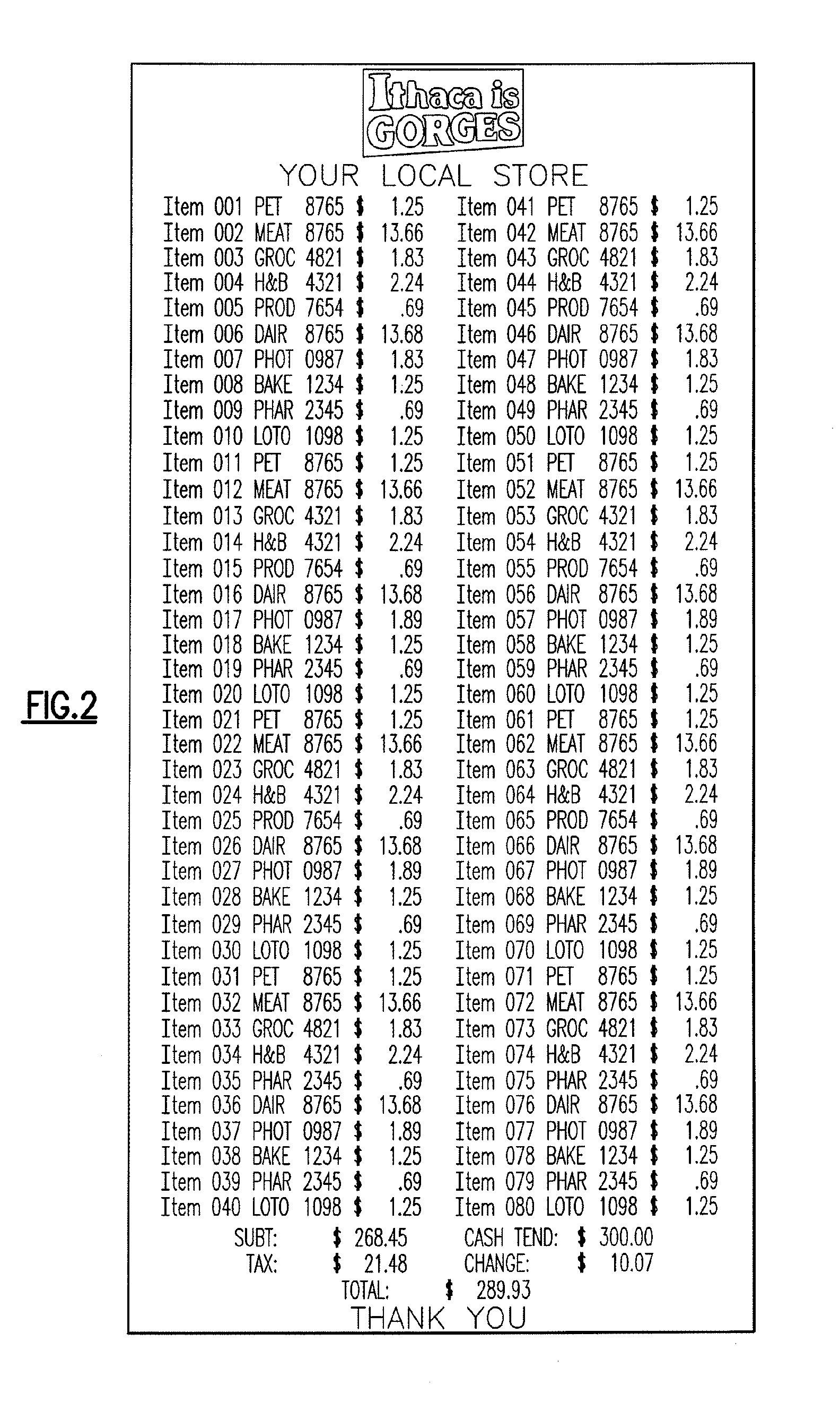 System and Method for Conserving Receipt Paper on a Transaction Receipt