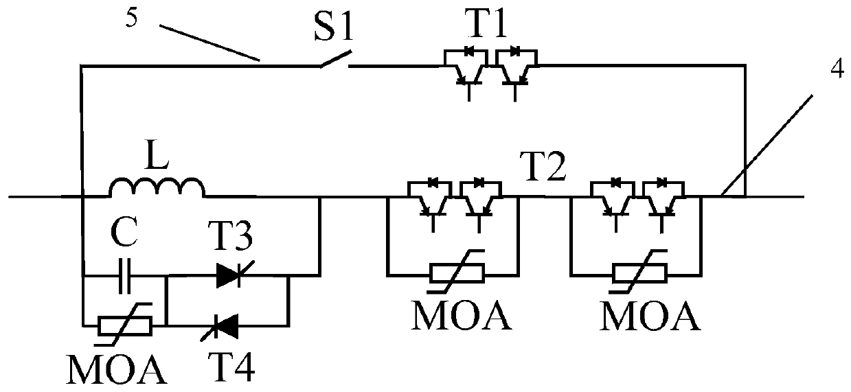 LC buffer current-limiting circuit-based hybrid DC circuit breaker