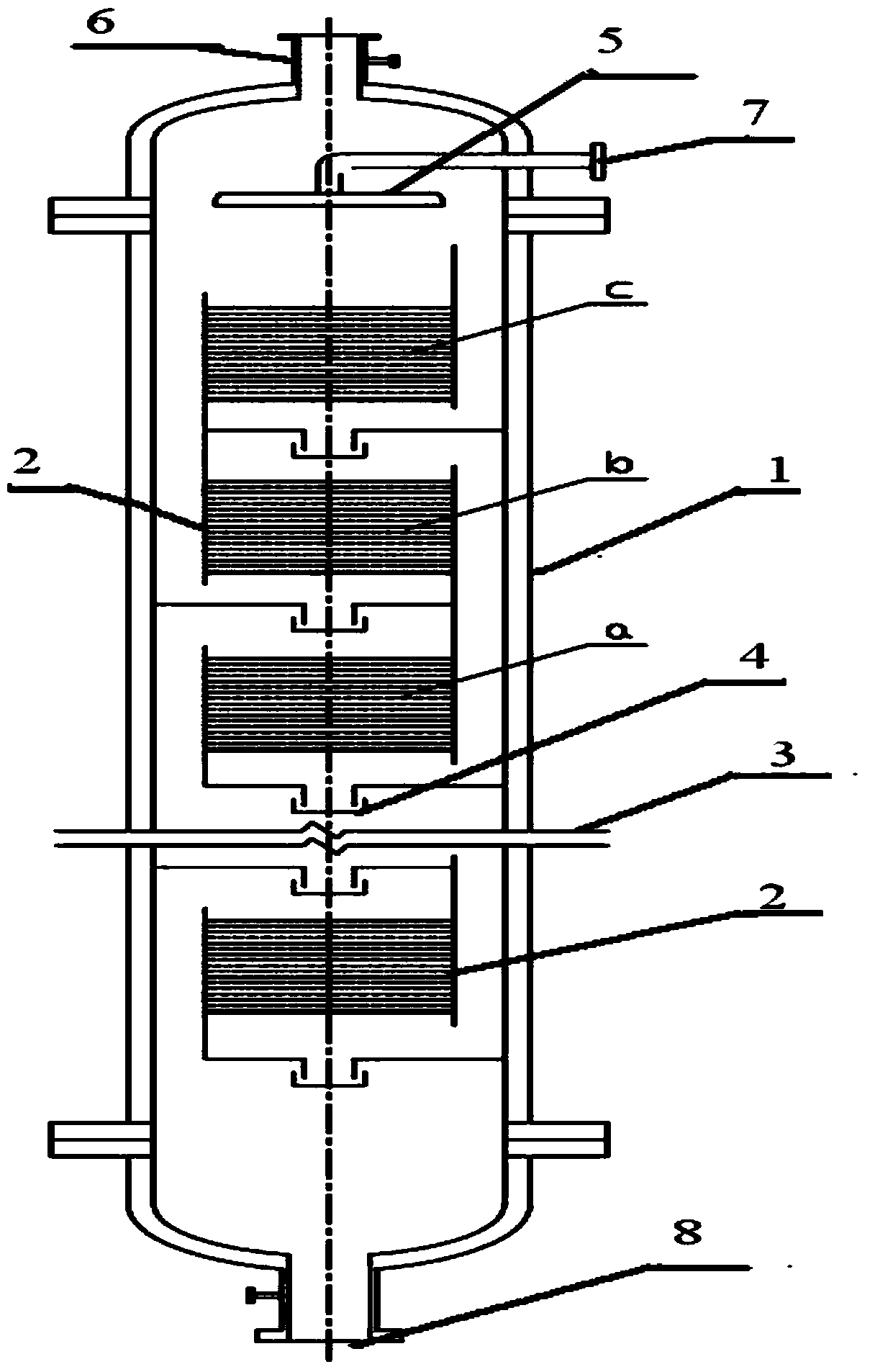 Multistage gas-liquid parallel flow devolatilization technology as well as devolatilization device