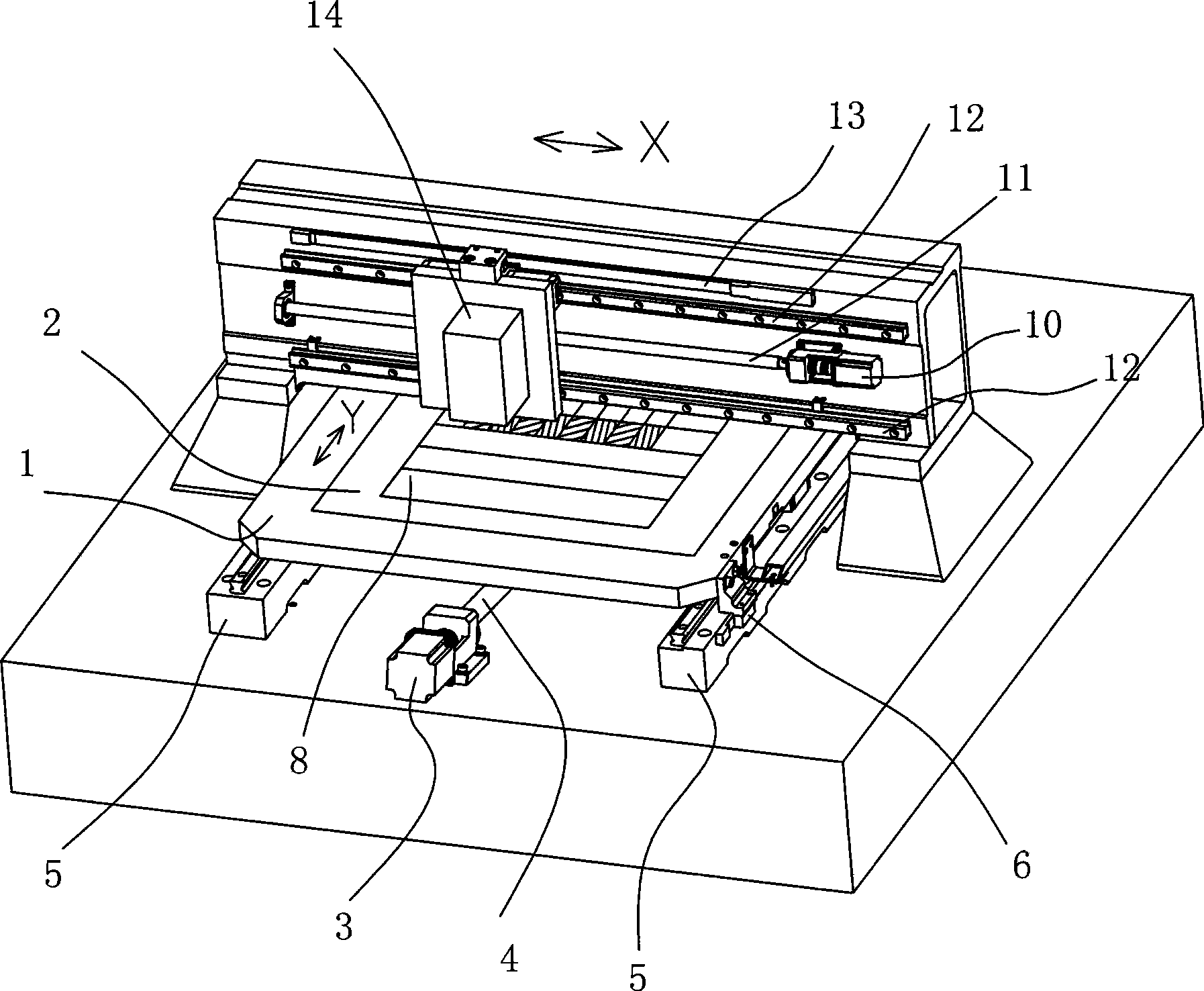 Planar array exposure device and exposure method thereof