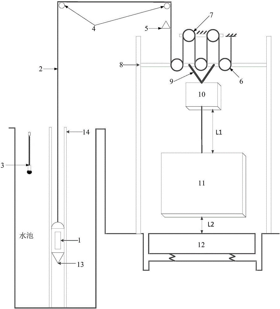 Low-noise high-speed floating acoustic test device in water tank