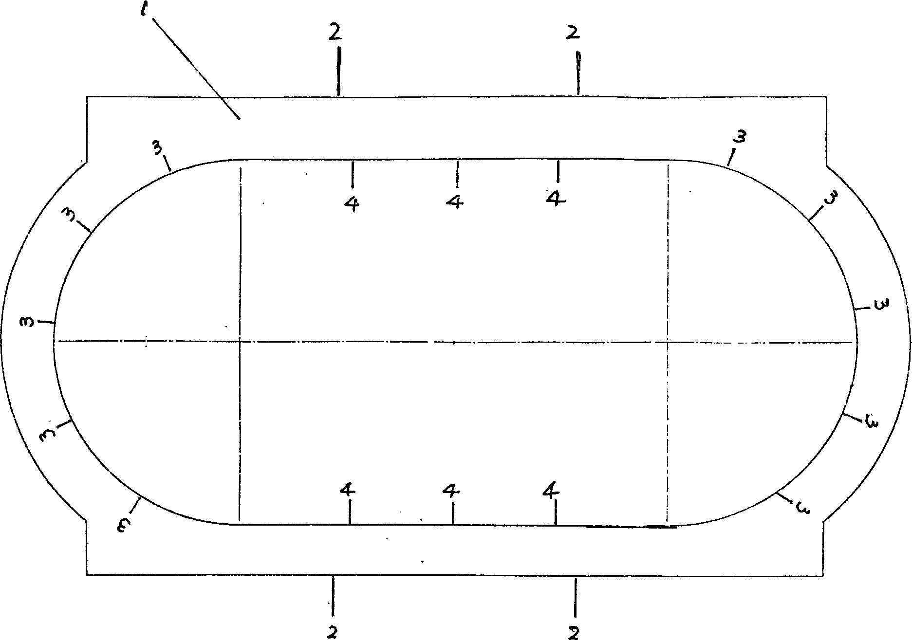 Steel pipe jut precision adjusting device for ground track field runway