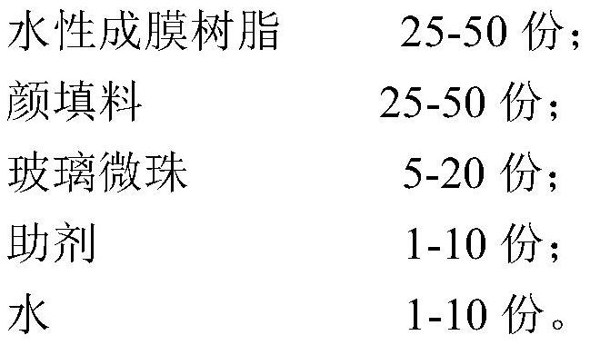 Water-based self-luminous reflective marking paint for rain night, preparation method thereof, and road marking and construction method thereof