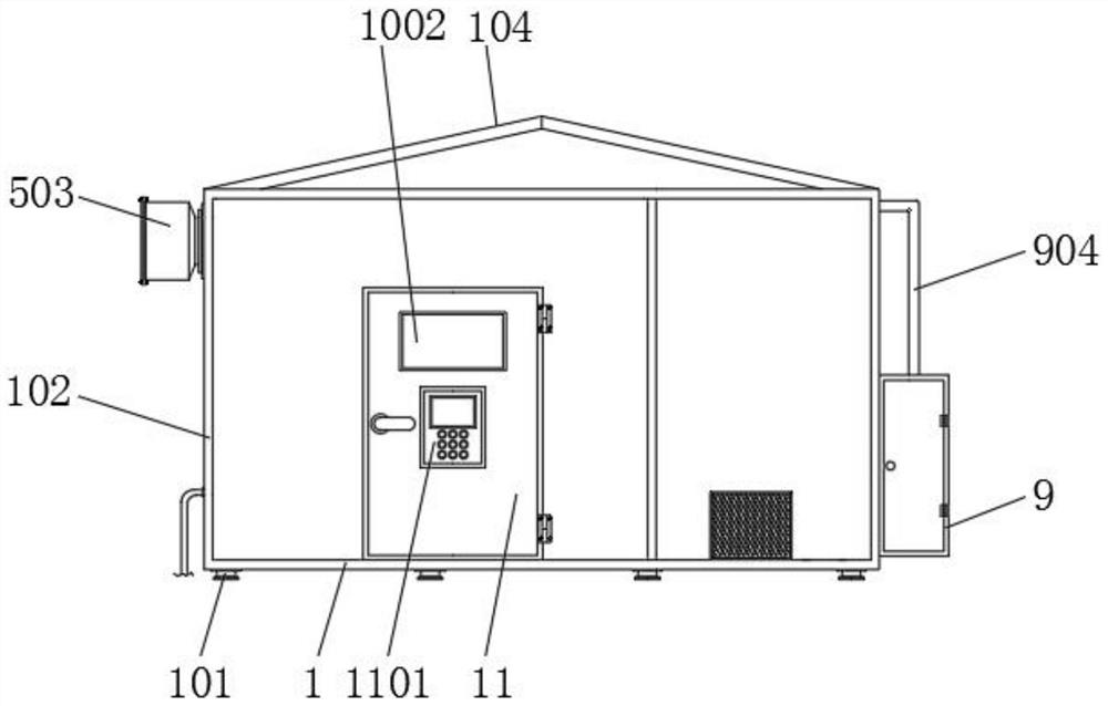 Novel generator room and cooling device matched with generator room for use