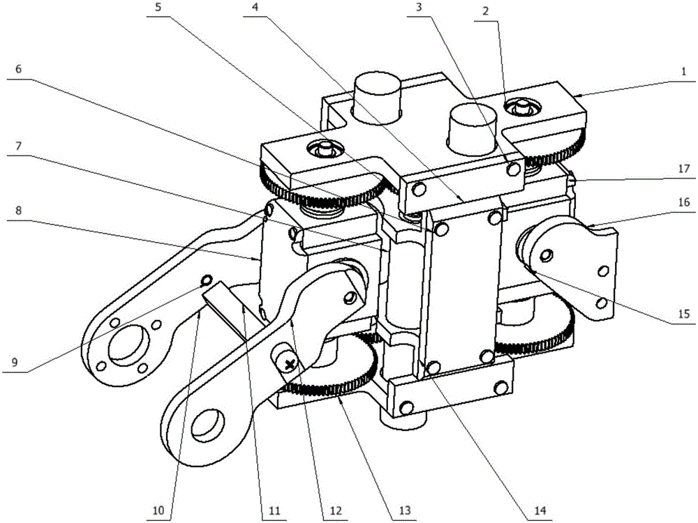 A waist simulation device of a bionic robot mouse based on differential gears