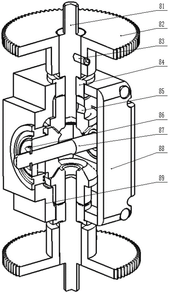 A waist simulation device of a bionic robot mouse based on differential gears