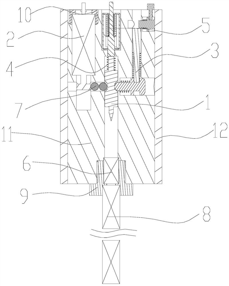 A percussion-type double-safety post-launch delayed firing device