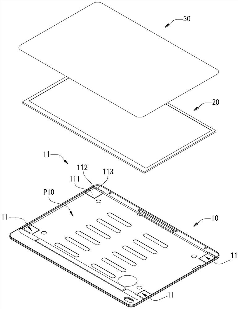 Display screen anti-falling structure and electronic equipment with same