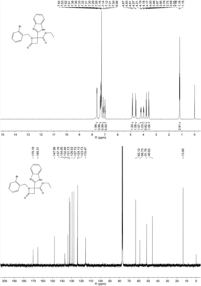 Preparation method of condensed benzimidazole azetidinone derivative and application of derivative in anti-tumor drug