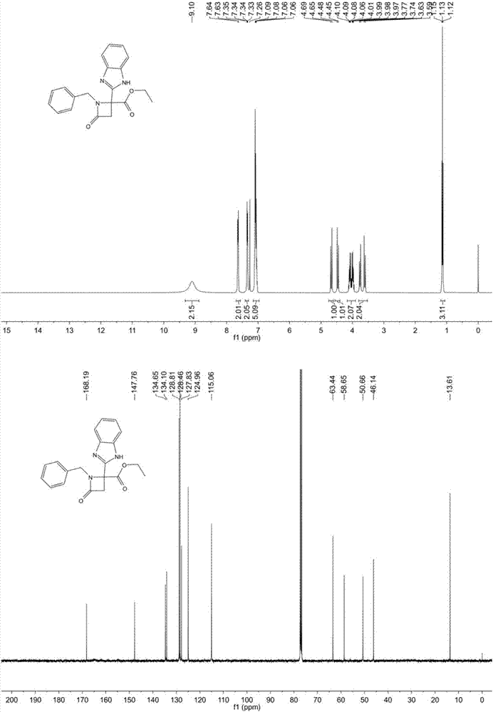 Preparation method of condensed benzimidazole azetidinone derivative and application of derivative in anti-tumor drug