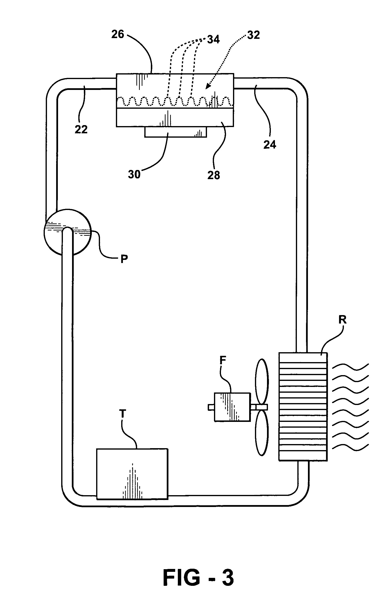 Liquid cooled thermosiphon with flexible partition