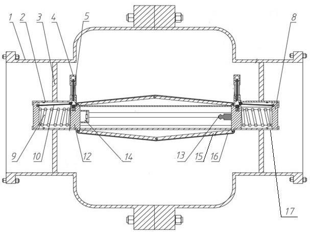 A double-trigger umbrella type oil and gas pipeline explosion-proof valve