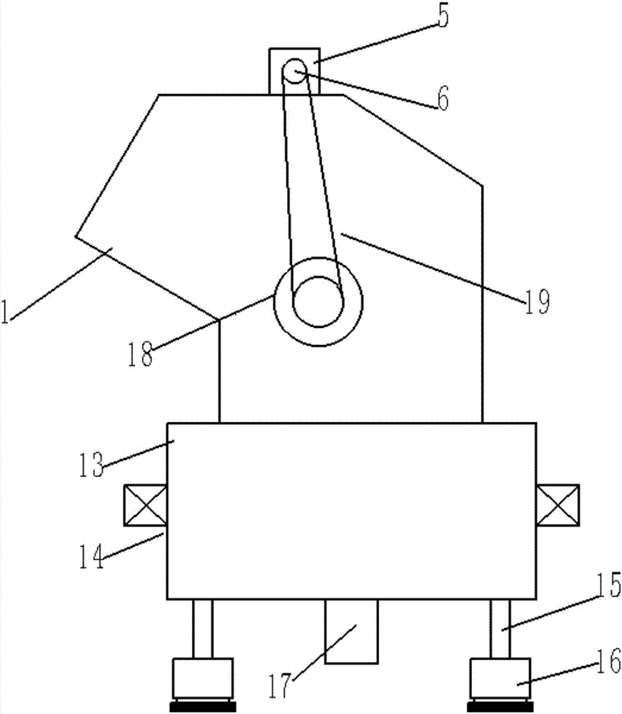 Civil engineering building waste smashing device with pre-smashing function