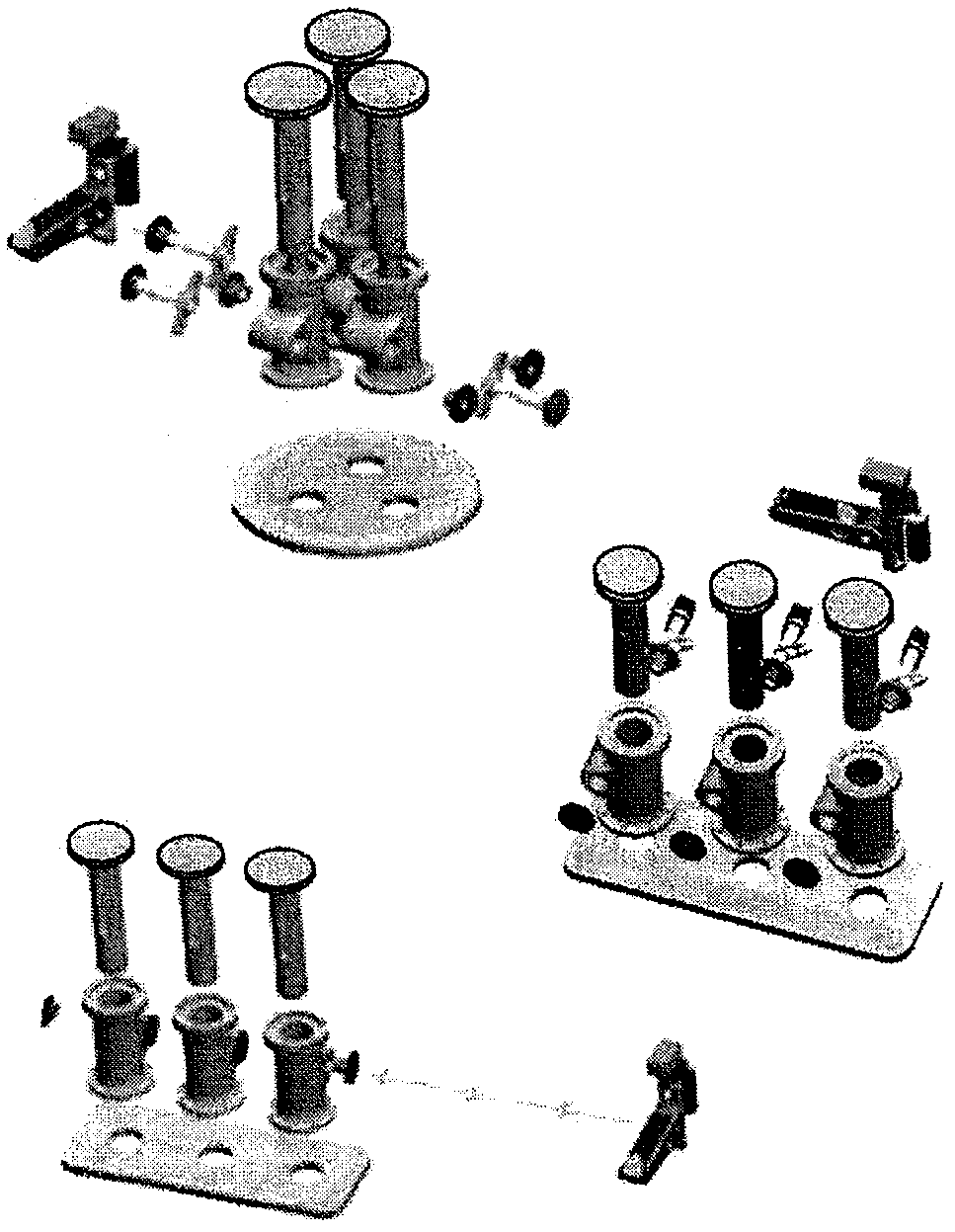 Switching arrangement in gas-insulated or vacuum-insulated switchgear assemblies