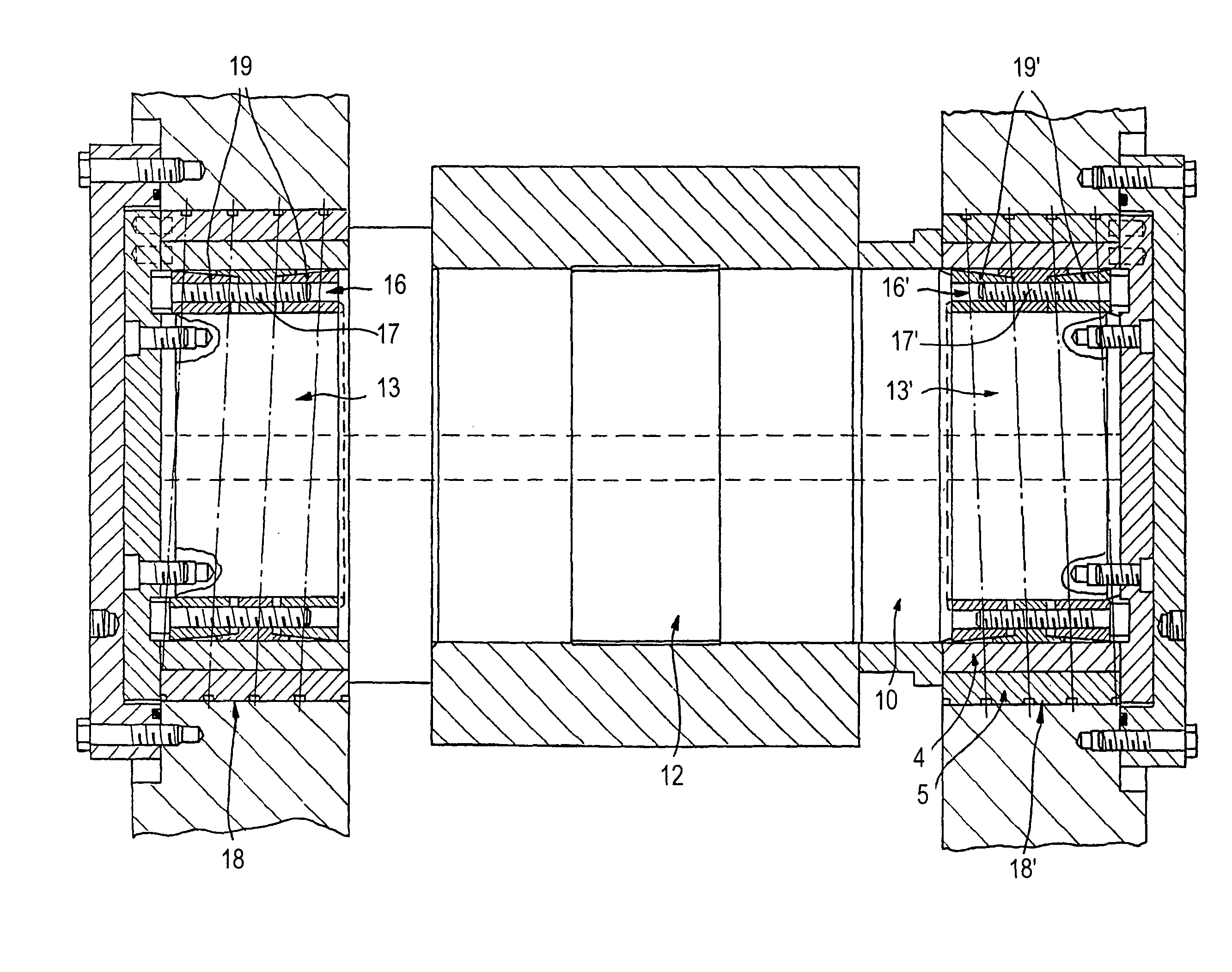 Converter gearing having eccentric bushes