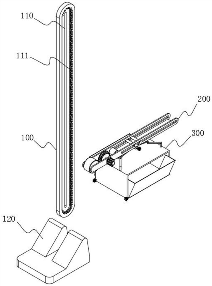 Building construction feeding machine based on positioning transmission