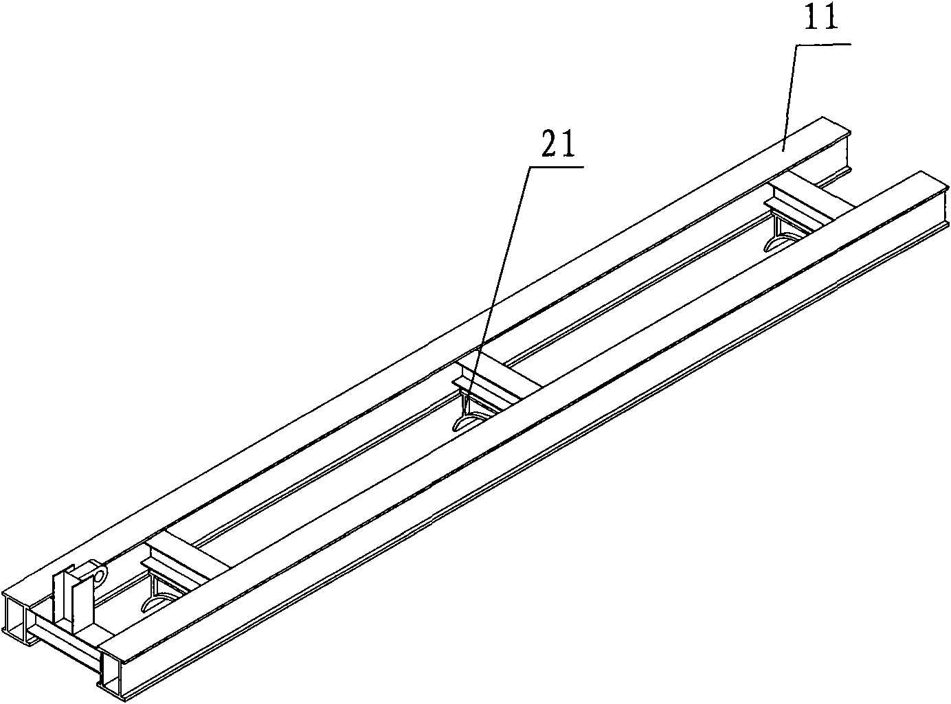 Method for erecting girder of suspension bridge by double-hoisting hydraulic NC (numerical control) cable crane