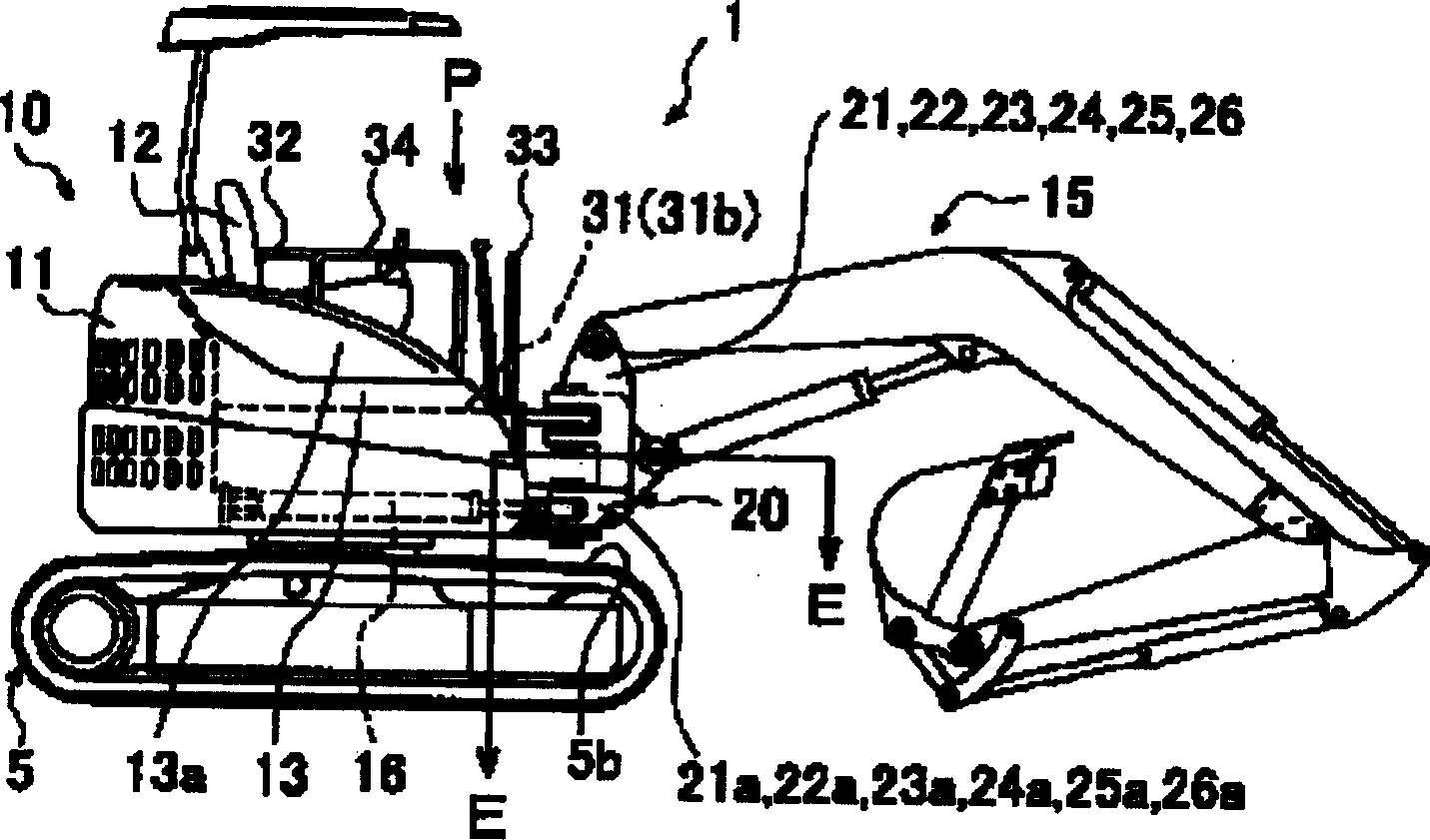 Swinging hydraulic dipper shovelling machine