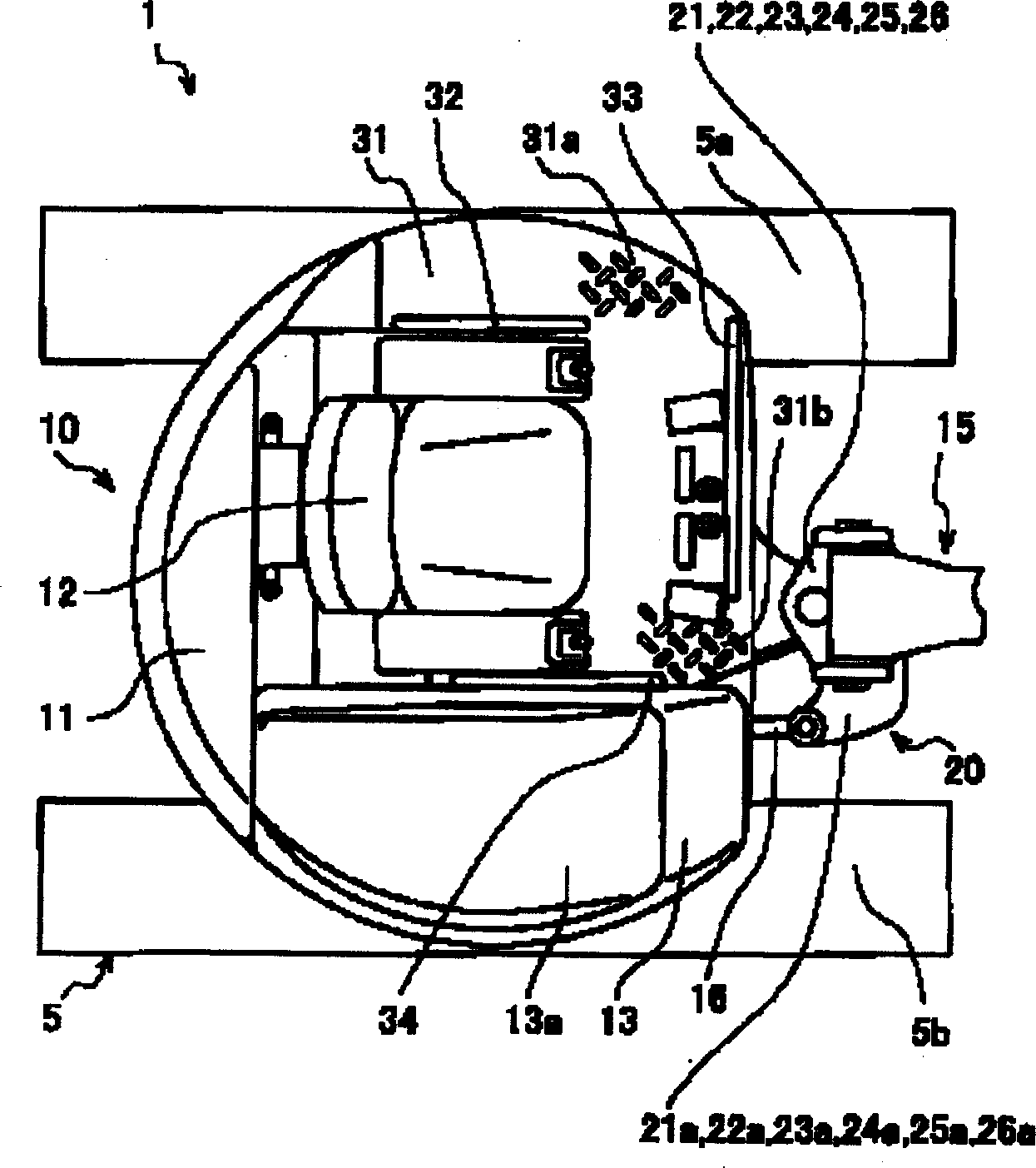 Swinging hydraulic dipper shovelling machine