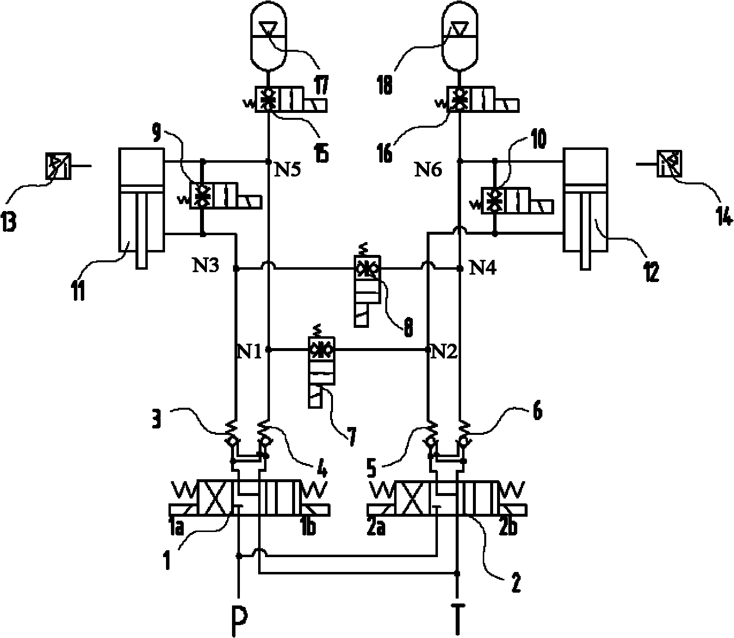 Hydro-pneumatic suspension system and wheeled vehicle with same