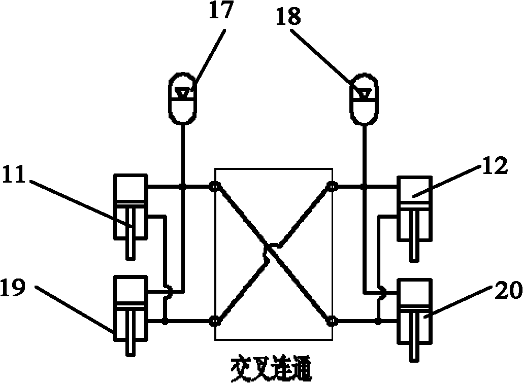 Hydro-pneumatic suspension system and wheeled vehicle with same