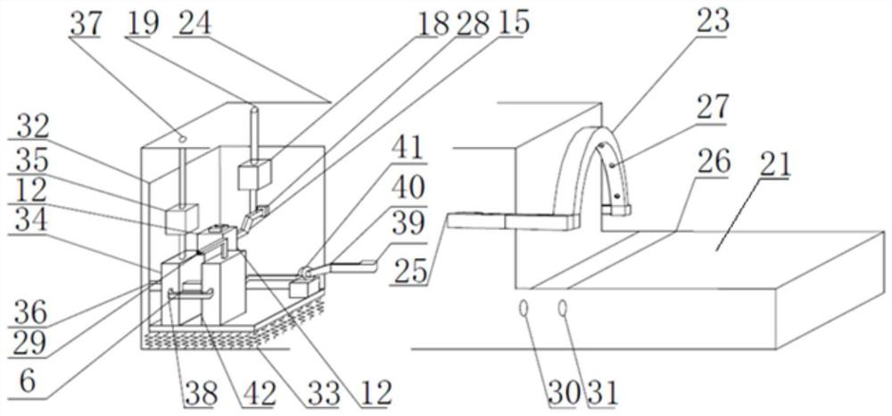 A bedside air supply device for oxygen supply and carbon discharge