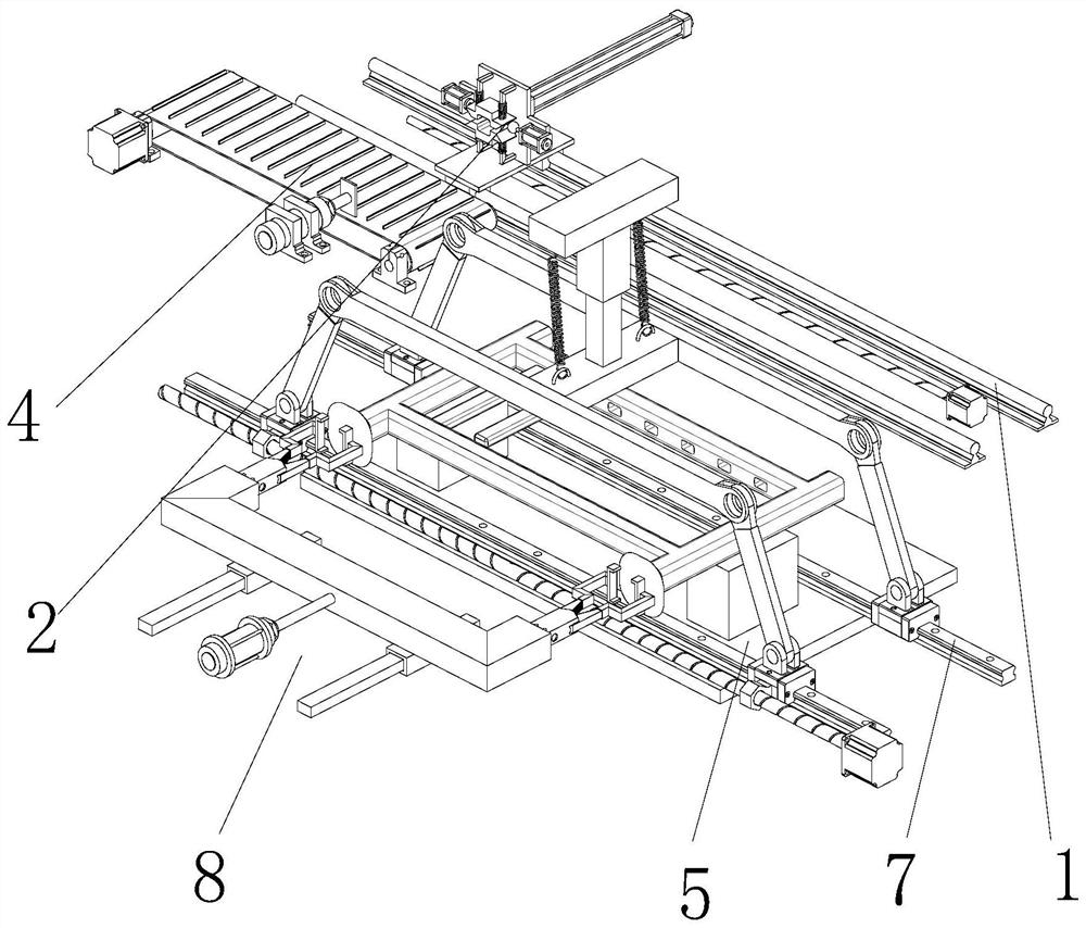 Guardrail assembling mechanism