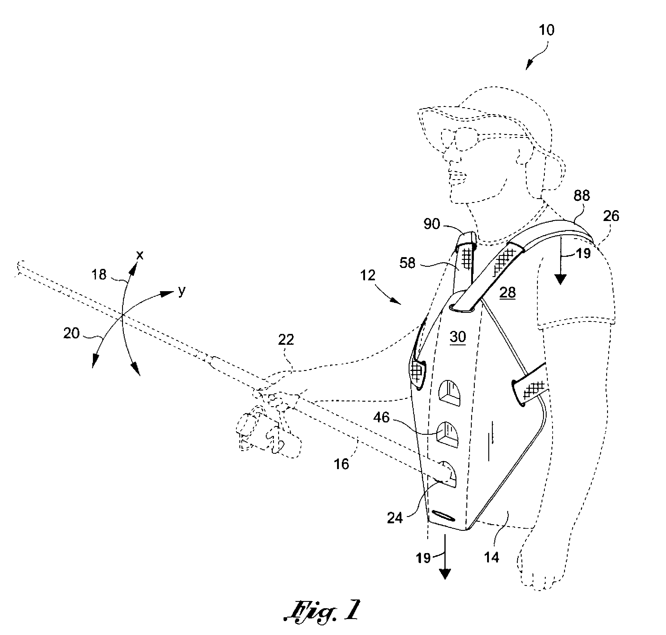 Back strain alleviating fishing pole harness