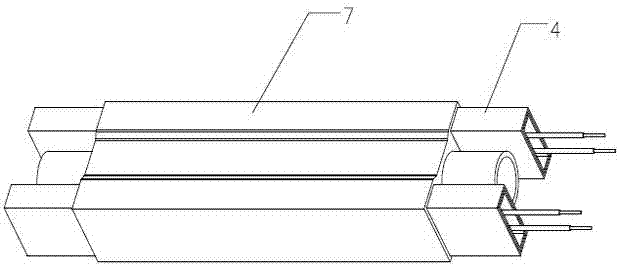 Low-faradism footbath machine heating device